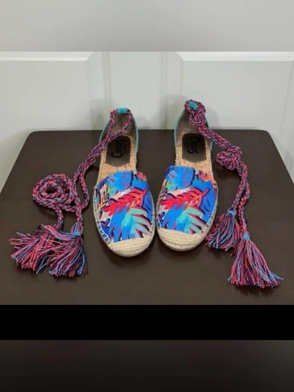 Circus by Sam Edelman Women's Lenora Canvas Espadrille Shoe Ankle Tie
